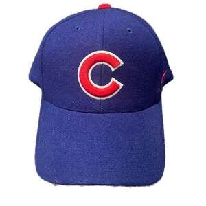 Logo Athletic MLB Chicago Cubs Adult Baseball Hat Blue Embroidered Snapback Cap